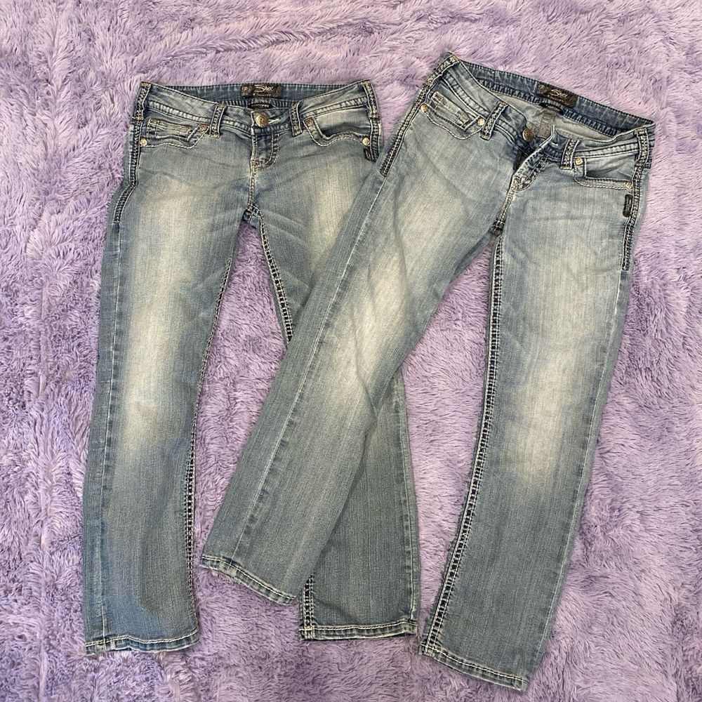 Two pair of‎ Silver Santorini Women's 28x25 Jeans/capri